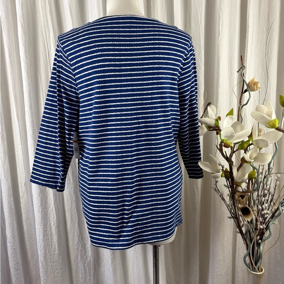 Kim Rogers Blue and White Striped Top - Picture 4 of 8